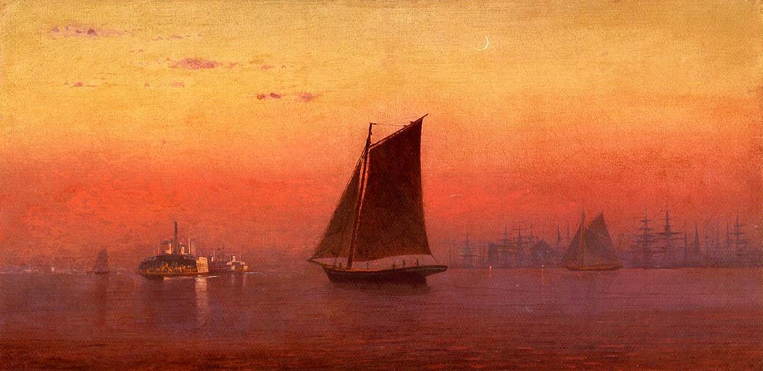 Sunset, New York Harbor — Francis A Silva