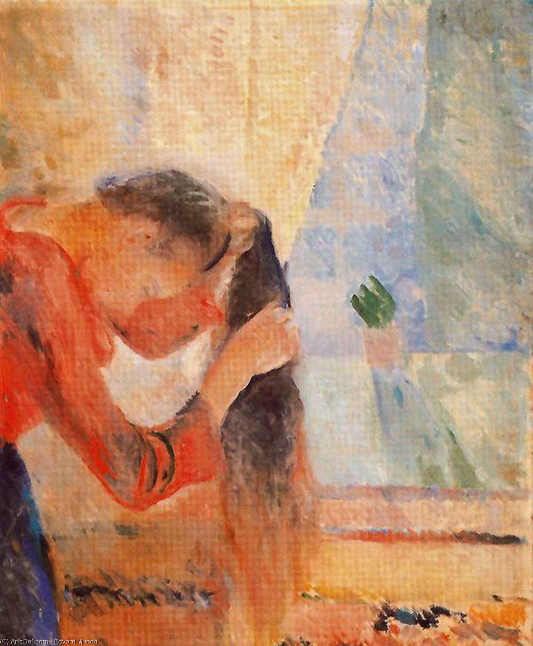 La Chica Peinando Su Cabello — Edvard Munch