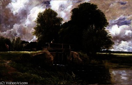Passing Through A Lock — Edmund Morison Wimperis