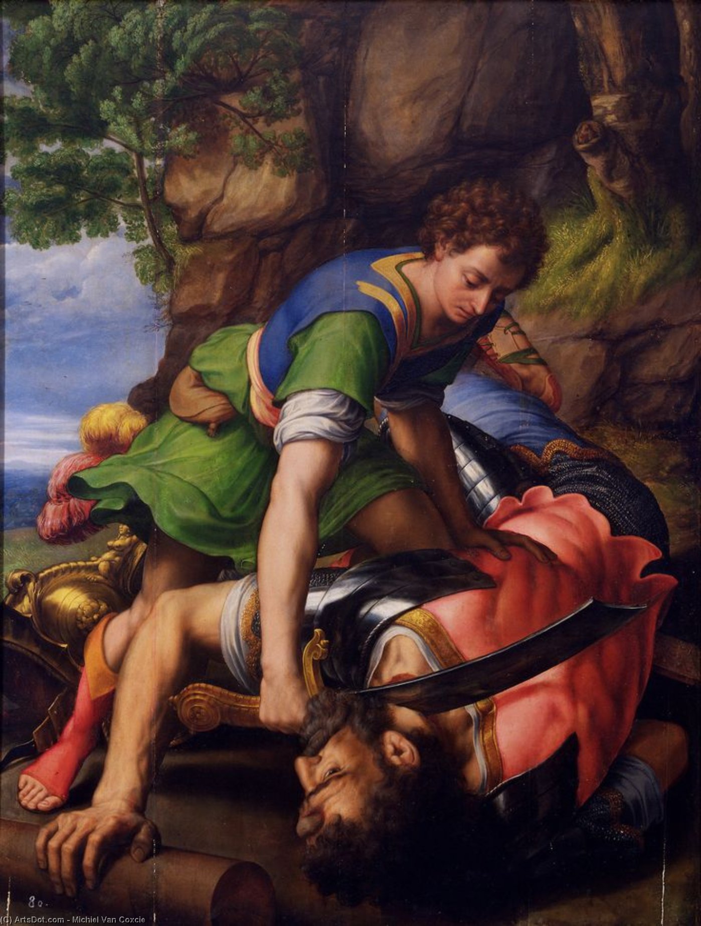 David And Goliath — Michiel Van Coxcie
