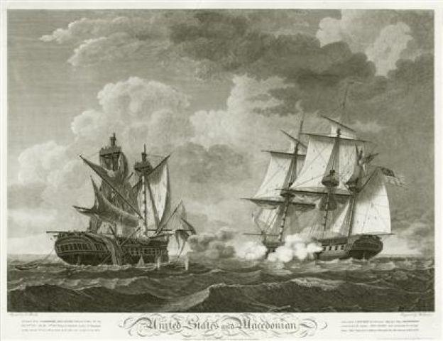 United States And Macedonian (after Thomas Birch) — Benjamin Tanner