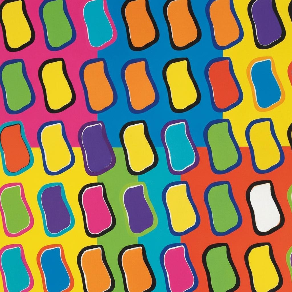Chromatischer Rhythmus: Eine Lebendige Sinfonie Organischer Formen Und Prismatischer Energie — Clément Hardy