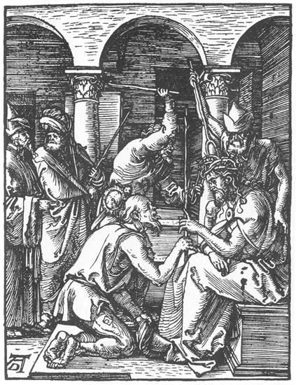 Small Passion: 18. Christ Being Crowned With Thorns — Albrecht Dürer