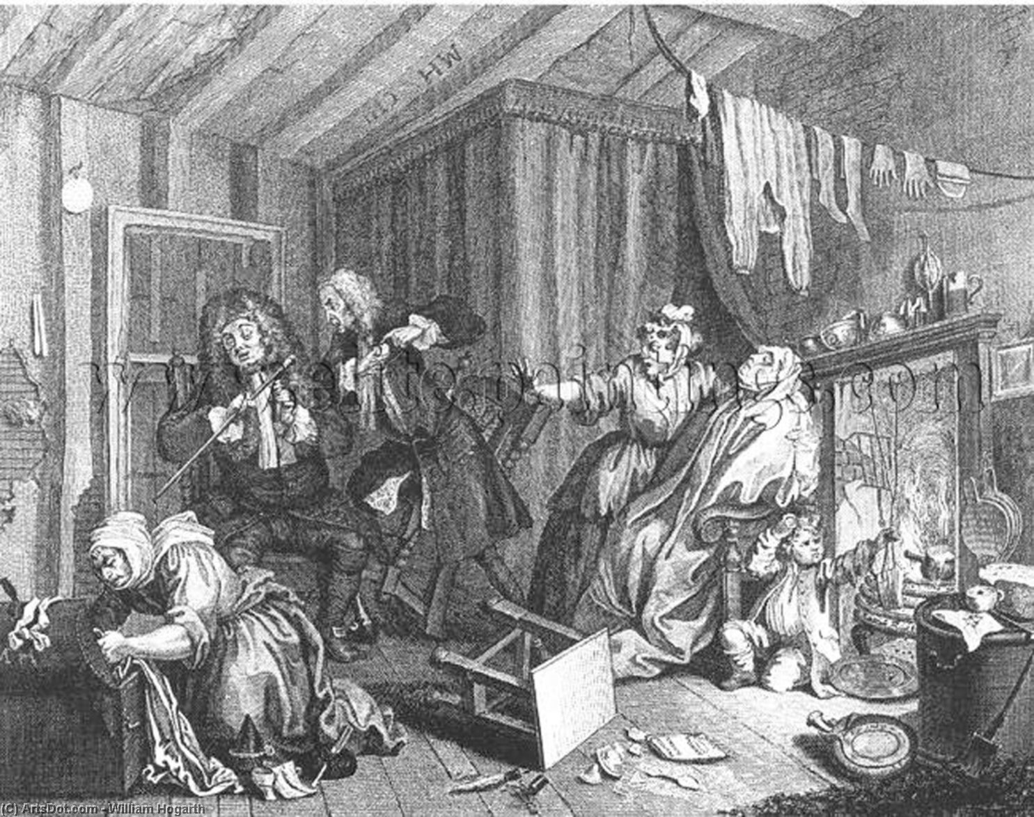 A Harlot's Progress, Plate 5 Of 6 — Уилям Хогхарт