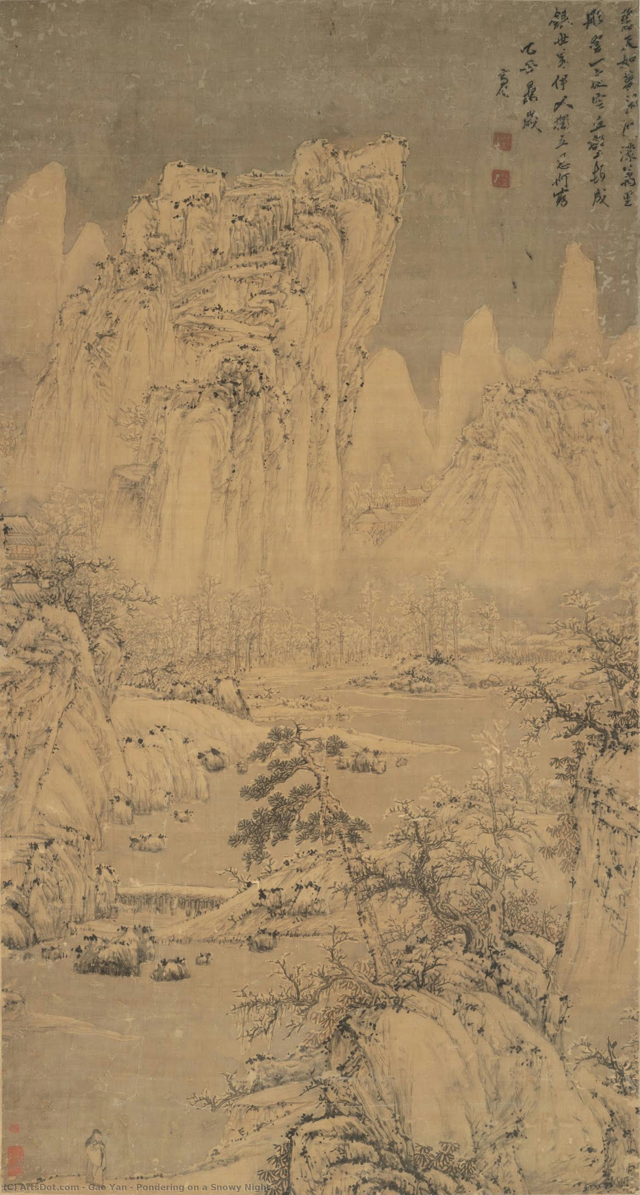 Pondering On A Snowy Night — Gao Yan