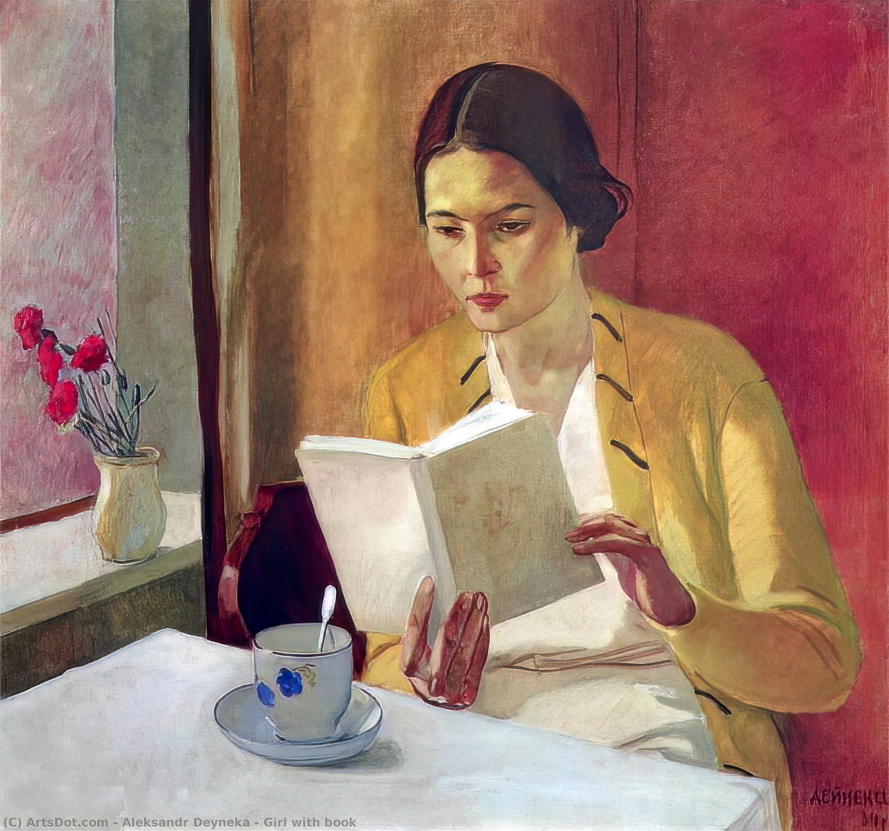 Girl With Book — Aleksandr Deynéka