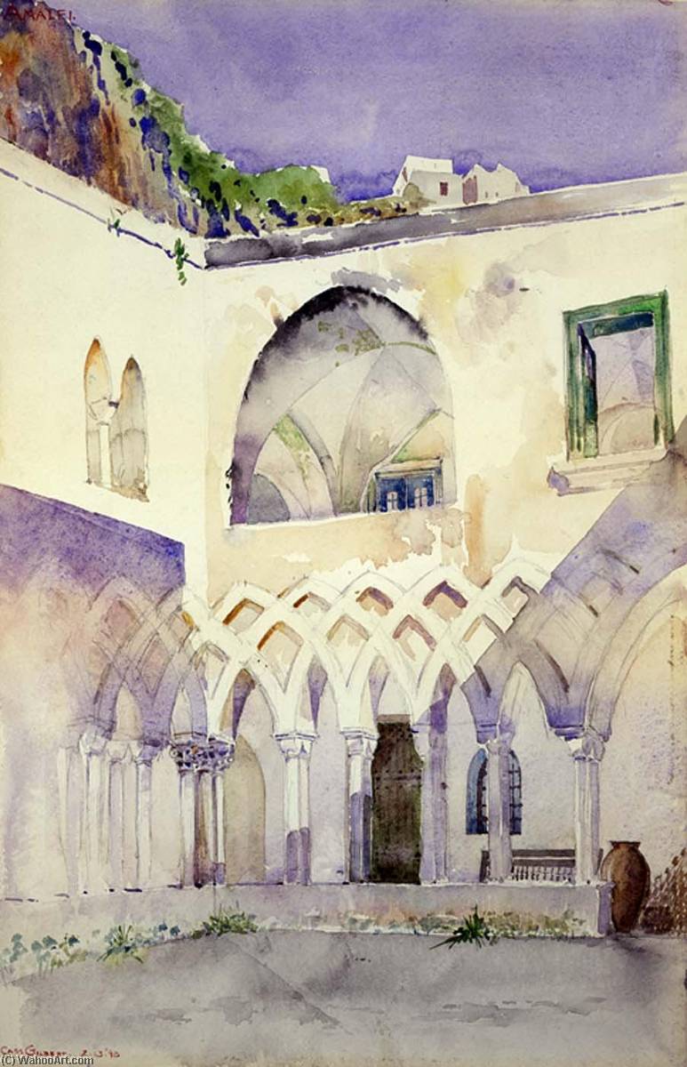Courtyard, Capucine Monastery, Amalfi — Cass Gilbert