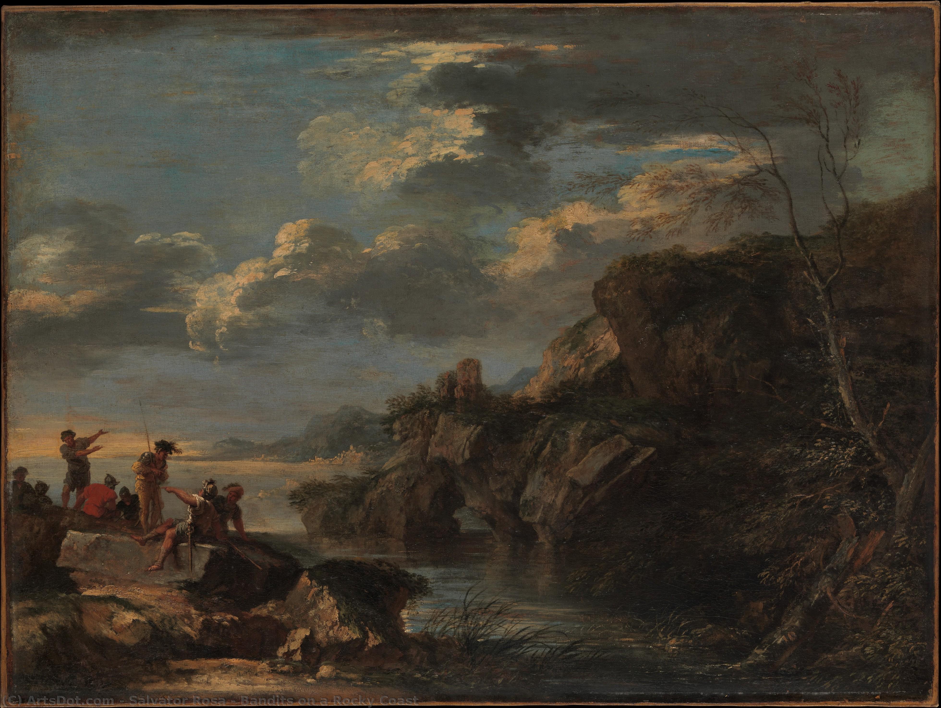 Bandits On A Rocky Coast — Salvator Rosa