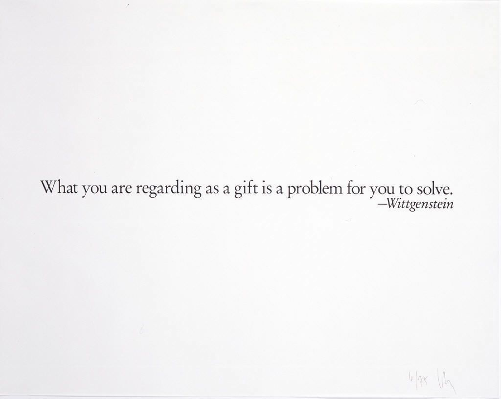 Ex-libris (wittgenstein’s Gift) — Joseph Kosuth