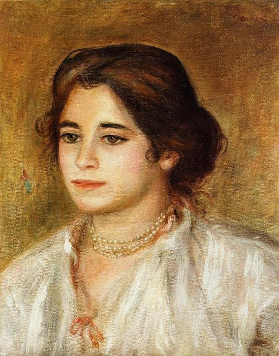Gabrielle Mit Einer Halskette — Pierre-auguste Renoir
