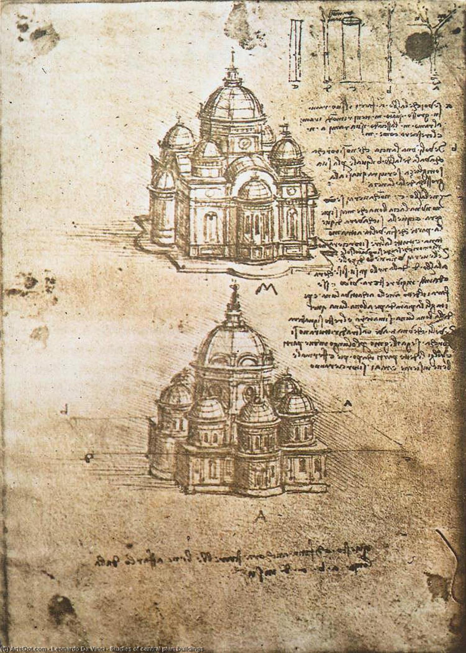 Estudios De Edificios De Planta Central — Leonardo Da Vinci