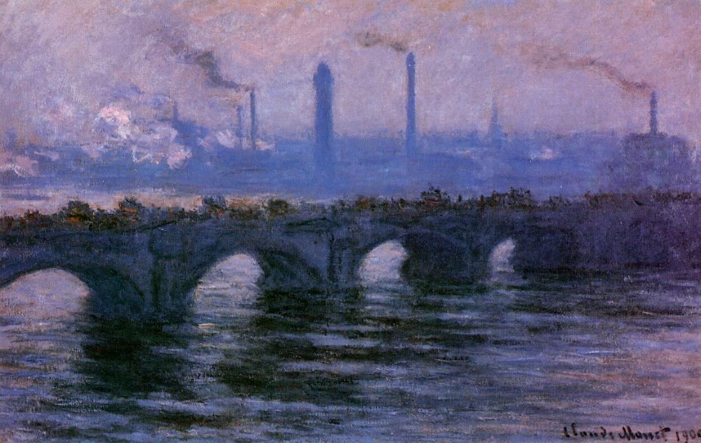 Waterloo Bridge, Tempo Coperto — Claude Monet