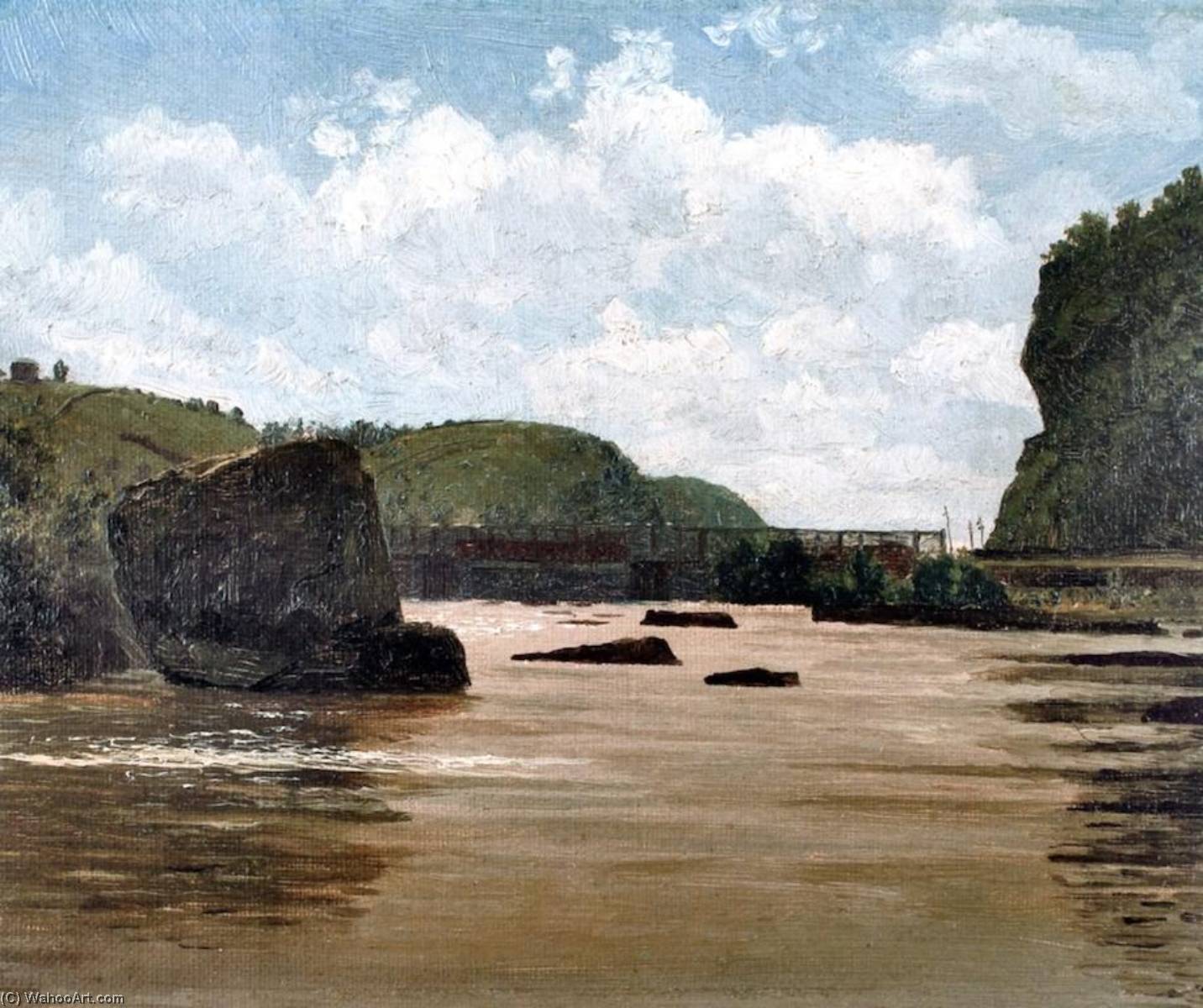 Harper's Ferry by Thomas P Anshutz, oil on linen painted by hand