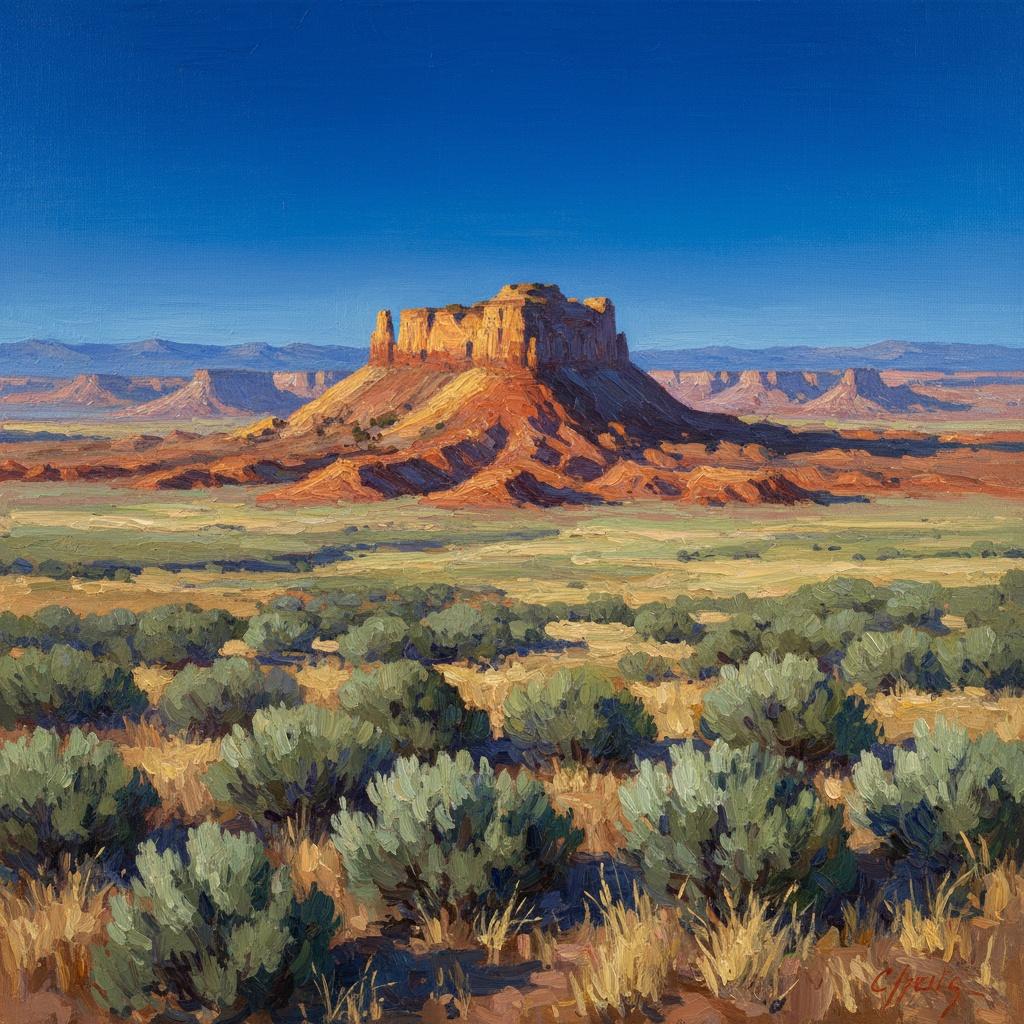 Bracia Dell'antica Mesa: Uno Studio In Ocra E Cobalto — Philippe Girard