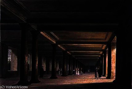 Colonnade Under Trinity College Library — William Westall