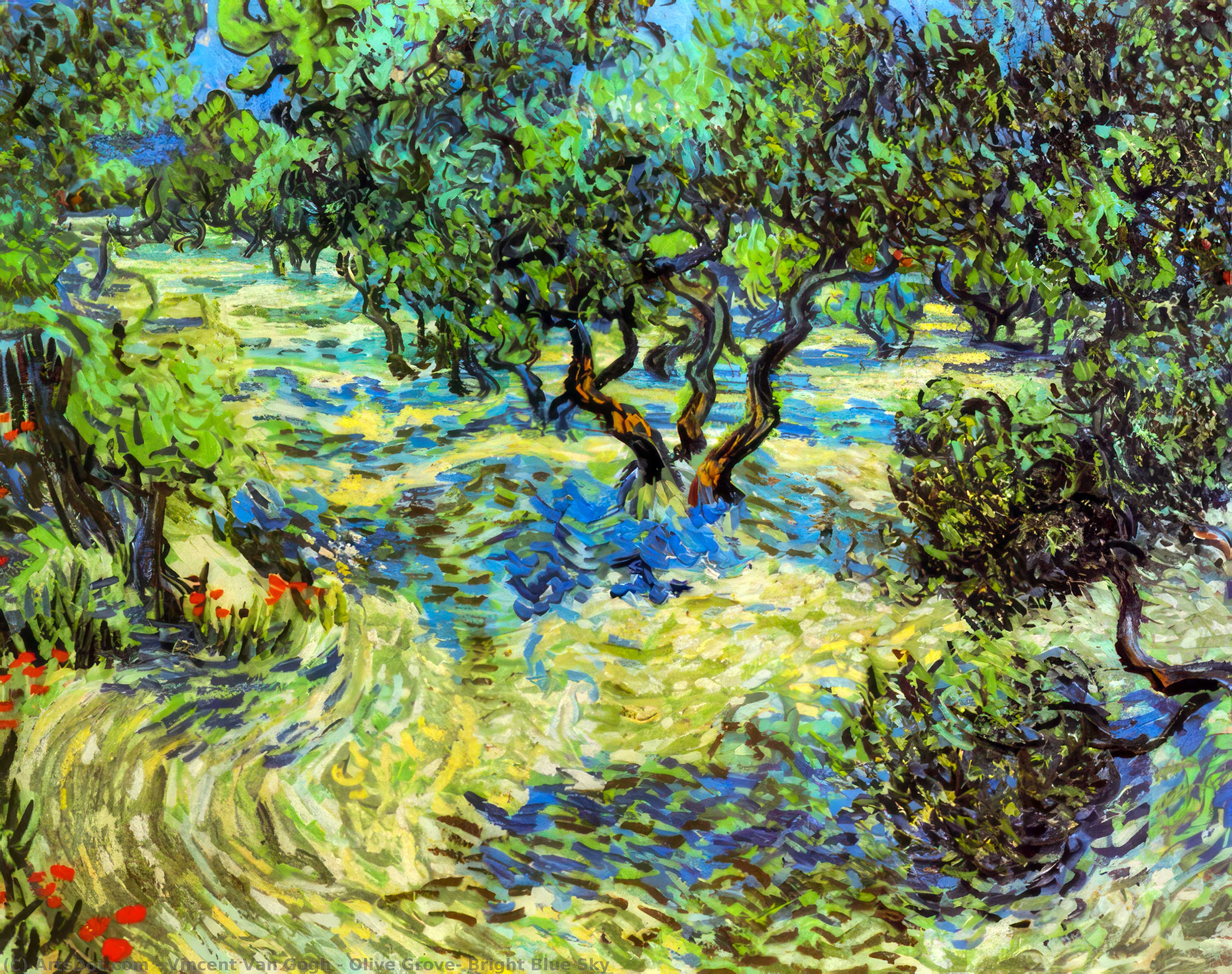 Liveadă De Măslini: Cer Albastru Luminos — Vincent Willem Van Gogh
