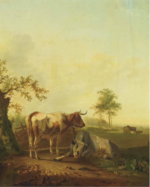 Cattle In A Meadow - — Pieter Gerardus Van Os