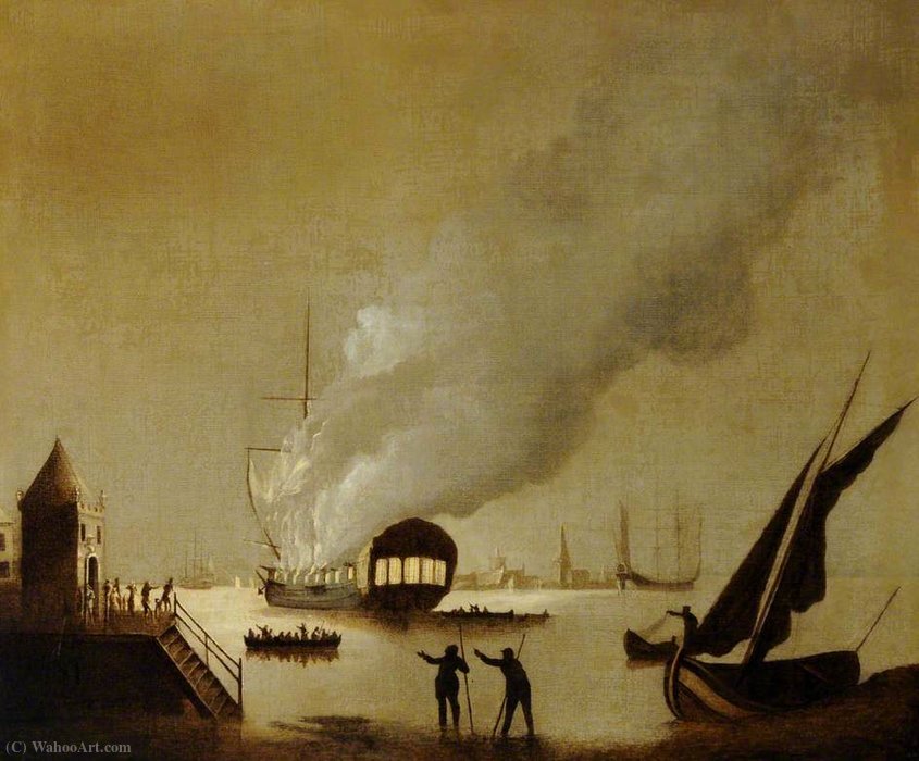 Ship On Fire — Peter Monamy