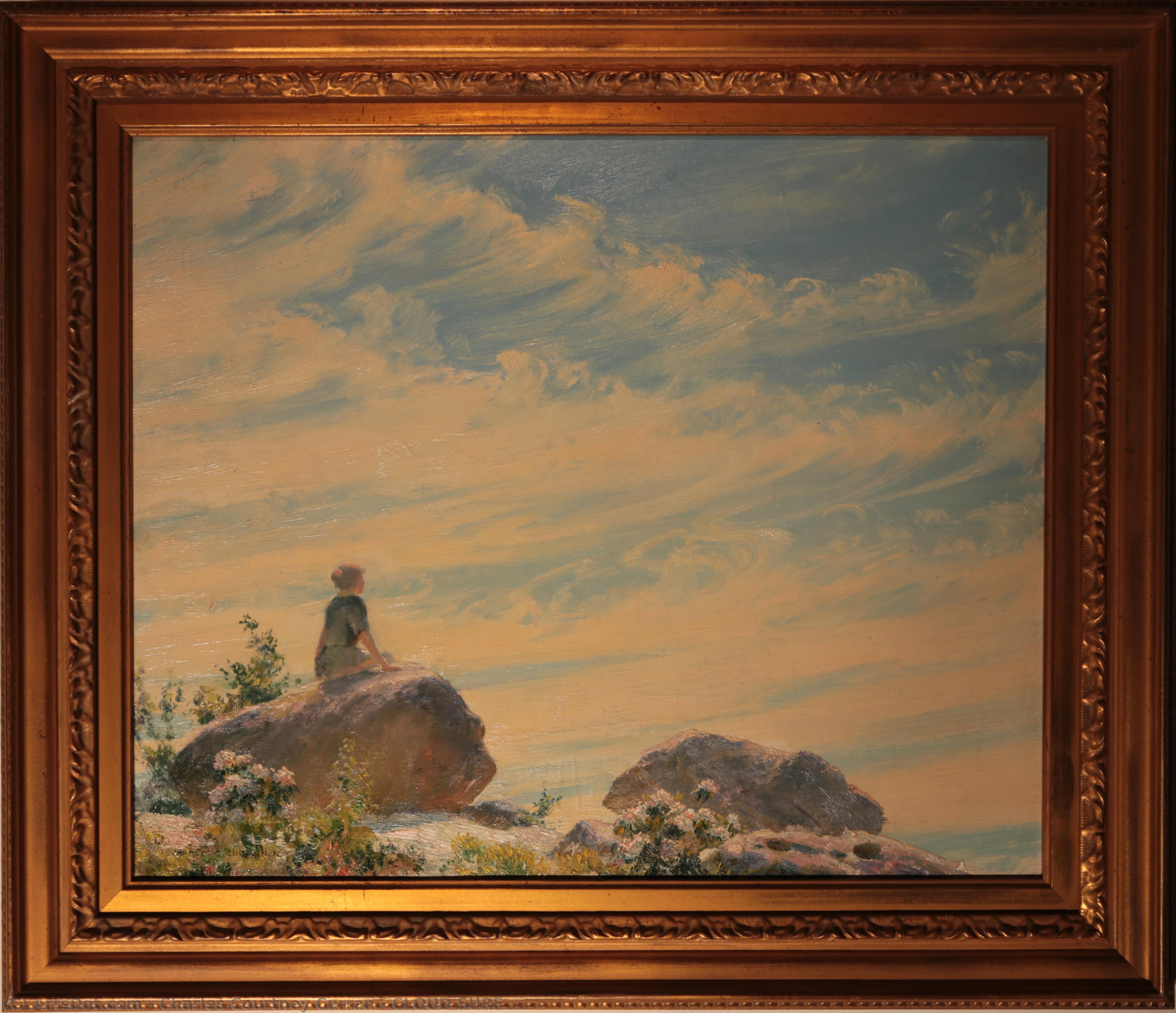 CLOUD SURF by Charles Courtney Curran, oil on linen painted by hand