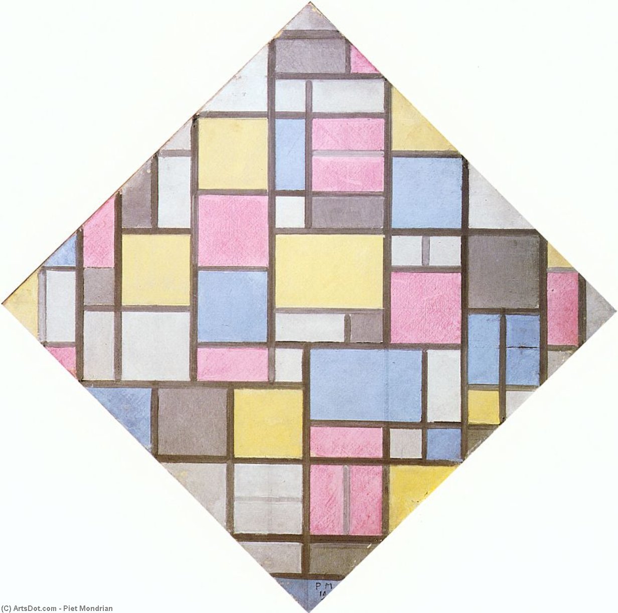 Compoziție Cu Grilă Vii — Piet Mondrian