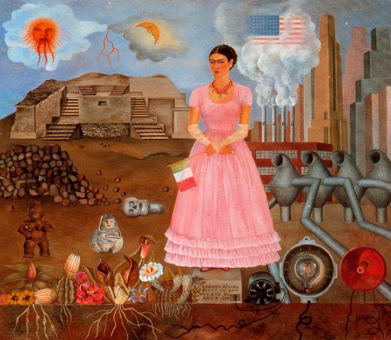 Self-portrait On The Bordeline Between Mexico And The United States — Frida Kahlo