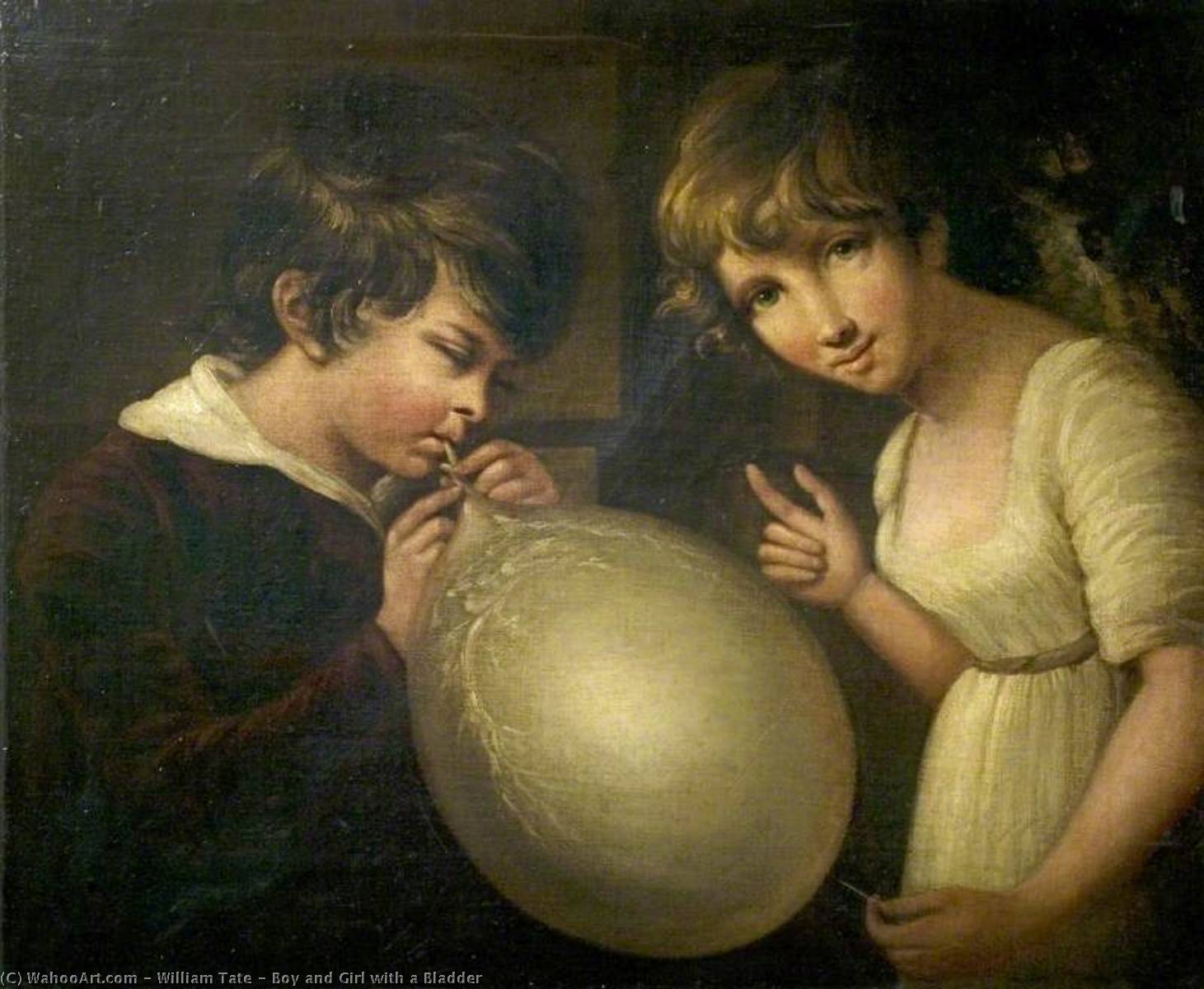 Boy And Girl With A Bladder — William Tate
