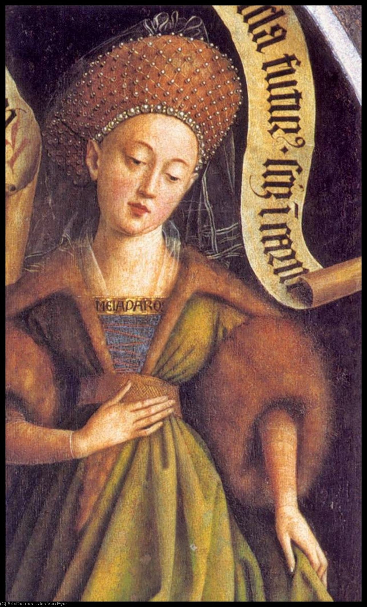 Altarpiece Iz Genta: Kumejska Sibila (detalj) — Jan Van Ejck