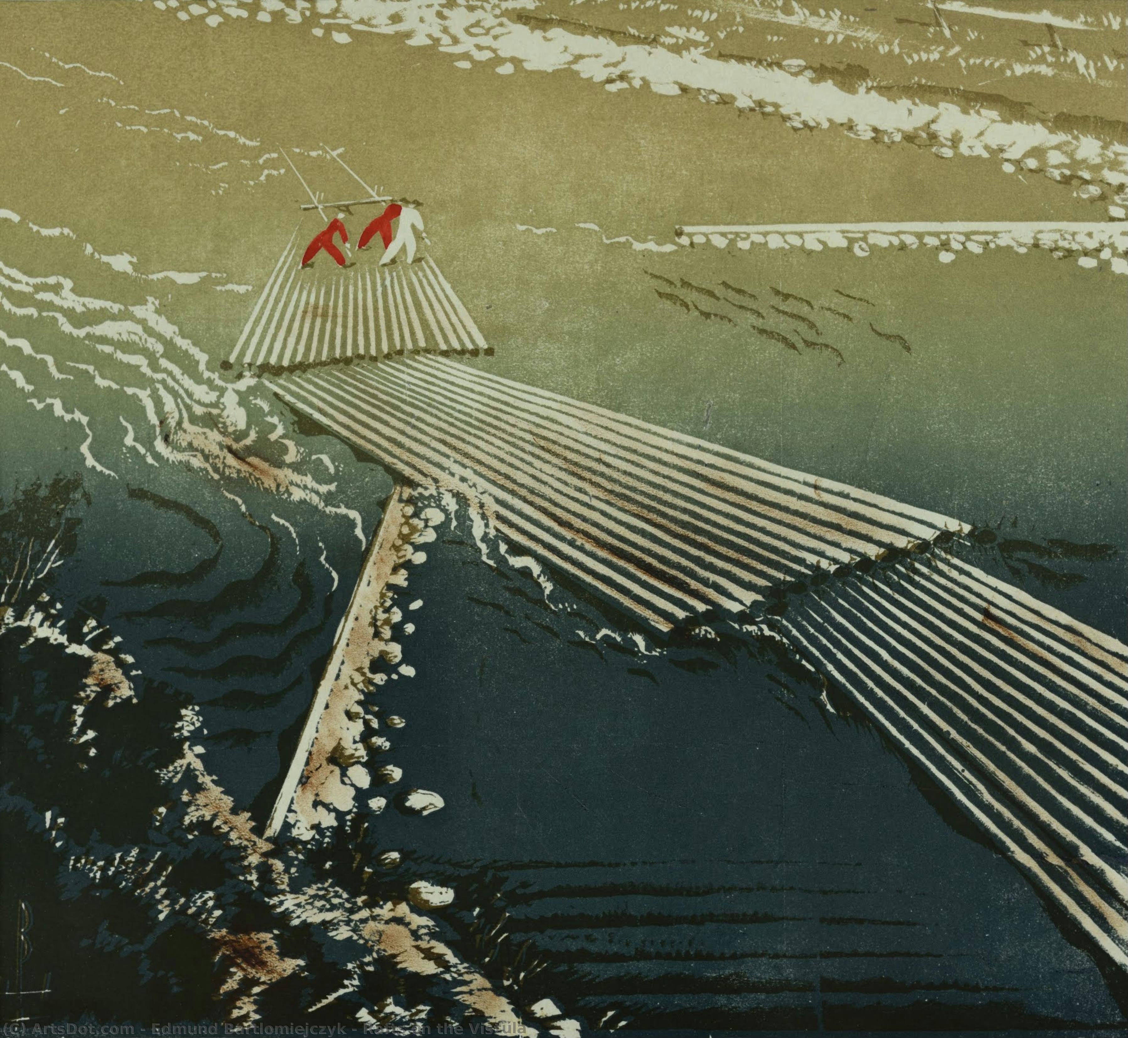 Rafts On The Vistula — Edmund Bartlomiejczyk