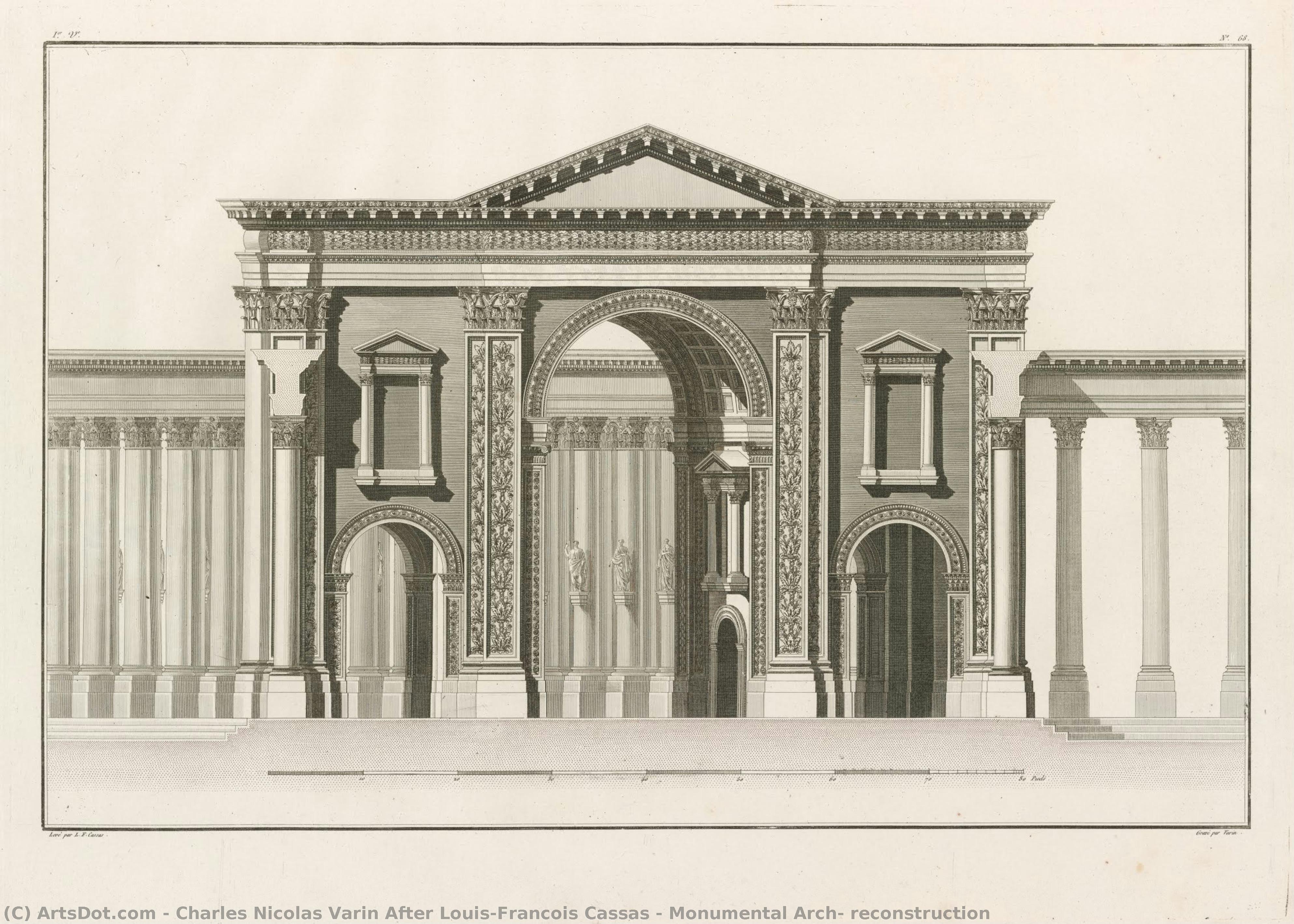 Монументална Арка, Реконструкција — Charles Nicolas Varin After Louis-francois Cassas