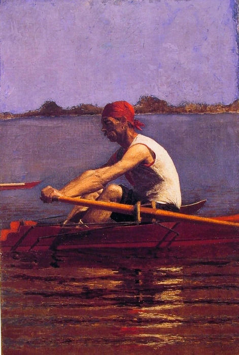 John Biglin In A Single Scull — Thomas Eakins