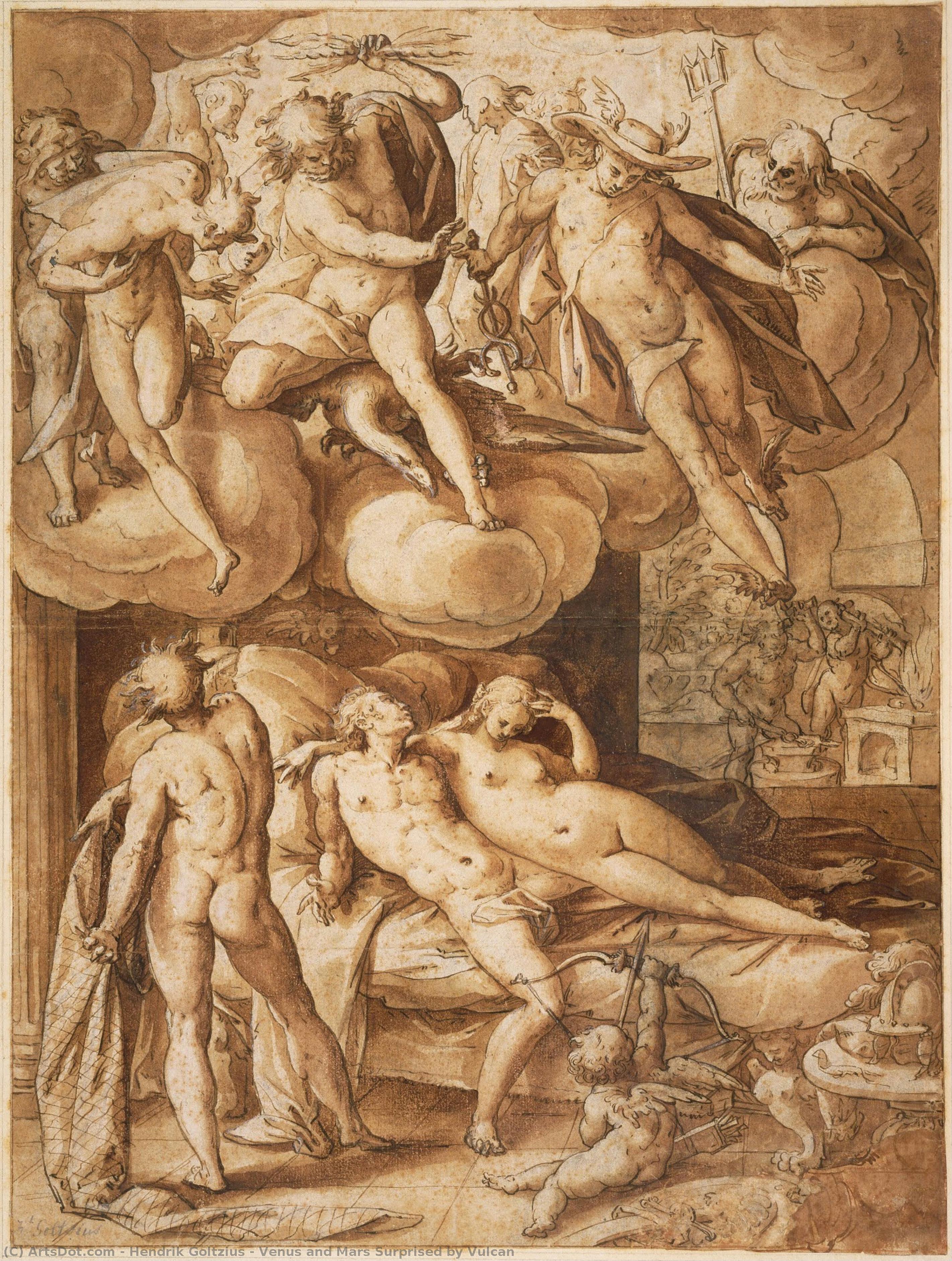 Vénus Et Mars Surpris Par Vulcain — Hendrik Goltzius