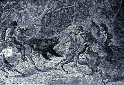Roping A Grizzly — Felix Octavius Carr Darley