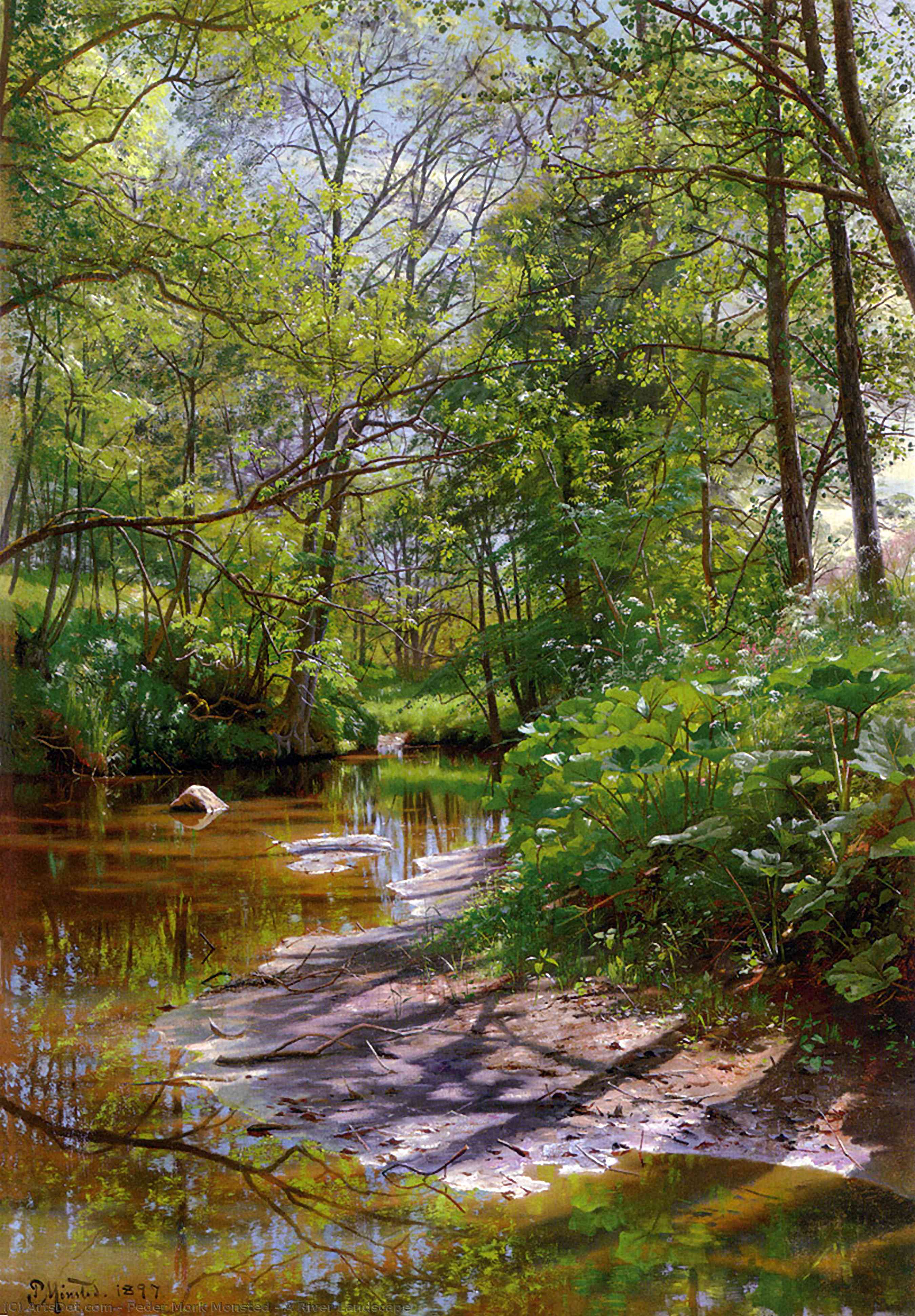A River Landscape — Педер Морк Монстед