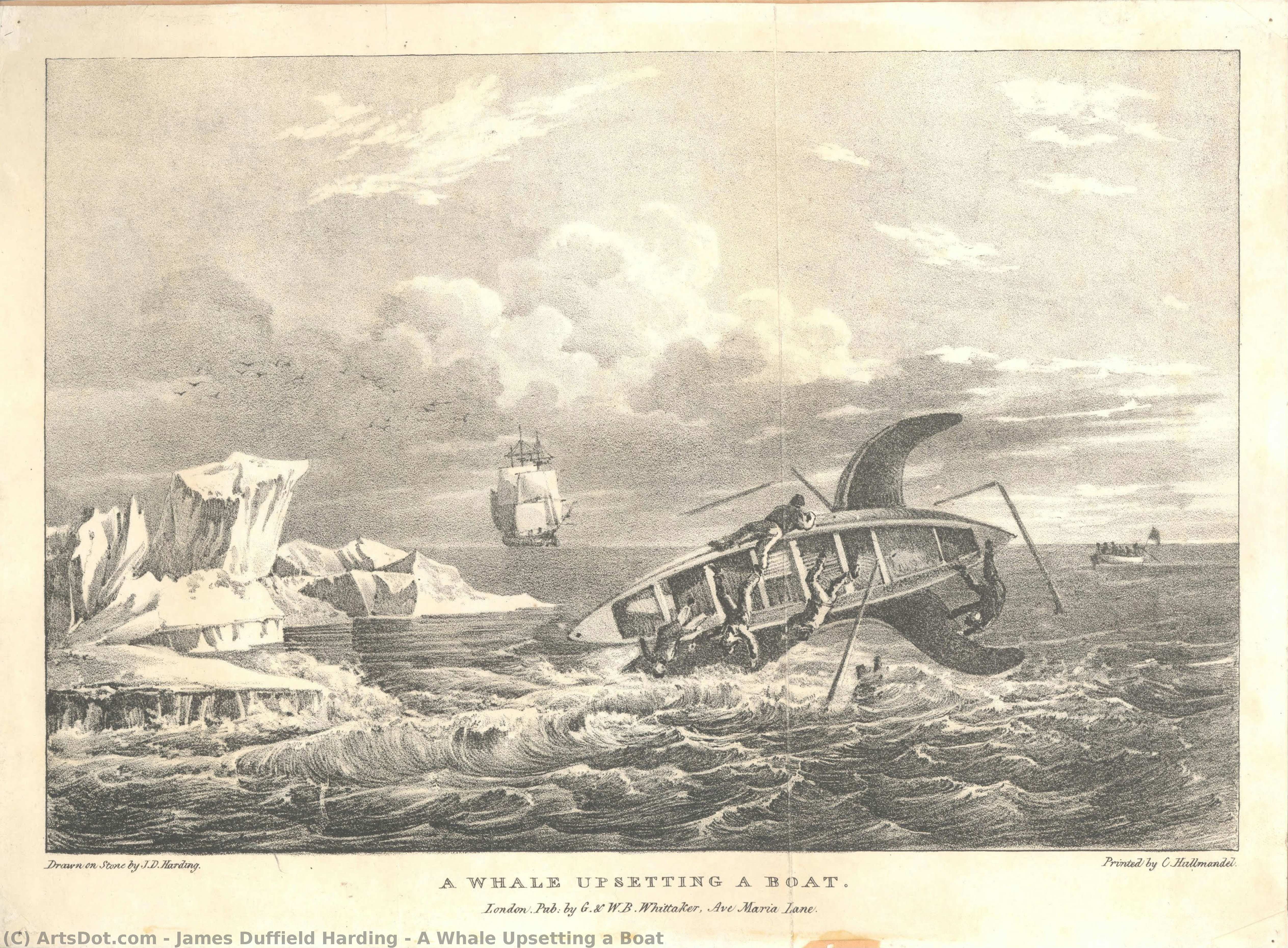 A Whale Upsetting A Boat — James Duffield Harding