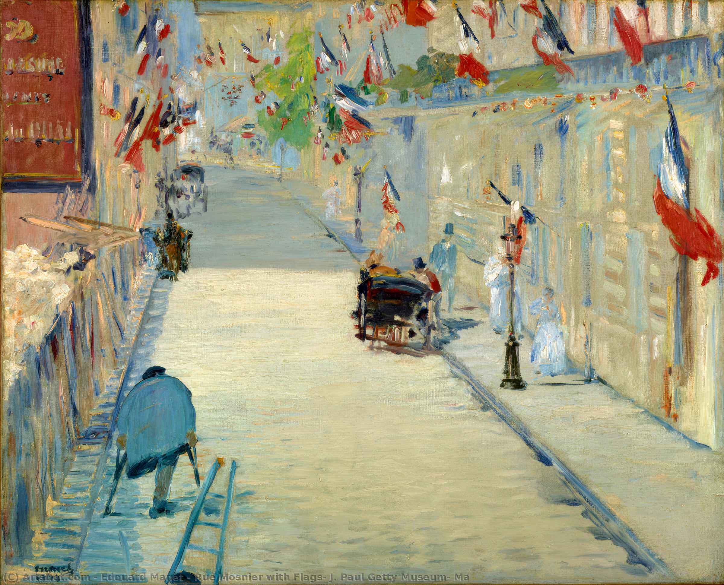 Rue Mosnier Med Bannere — Édouard Manet