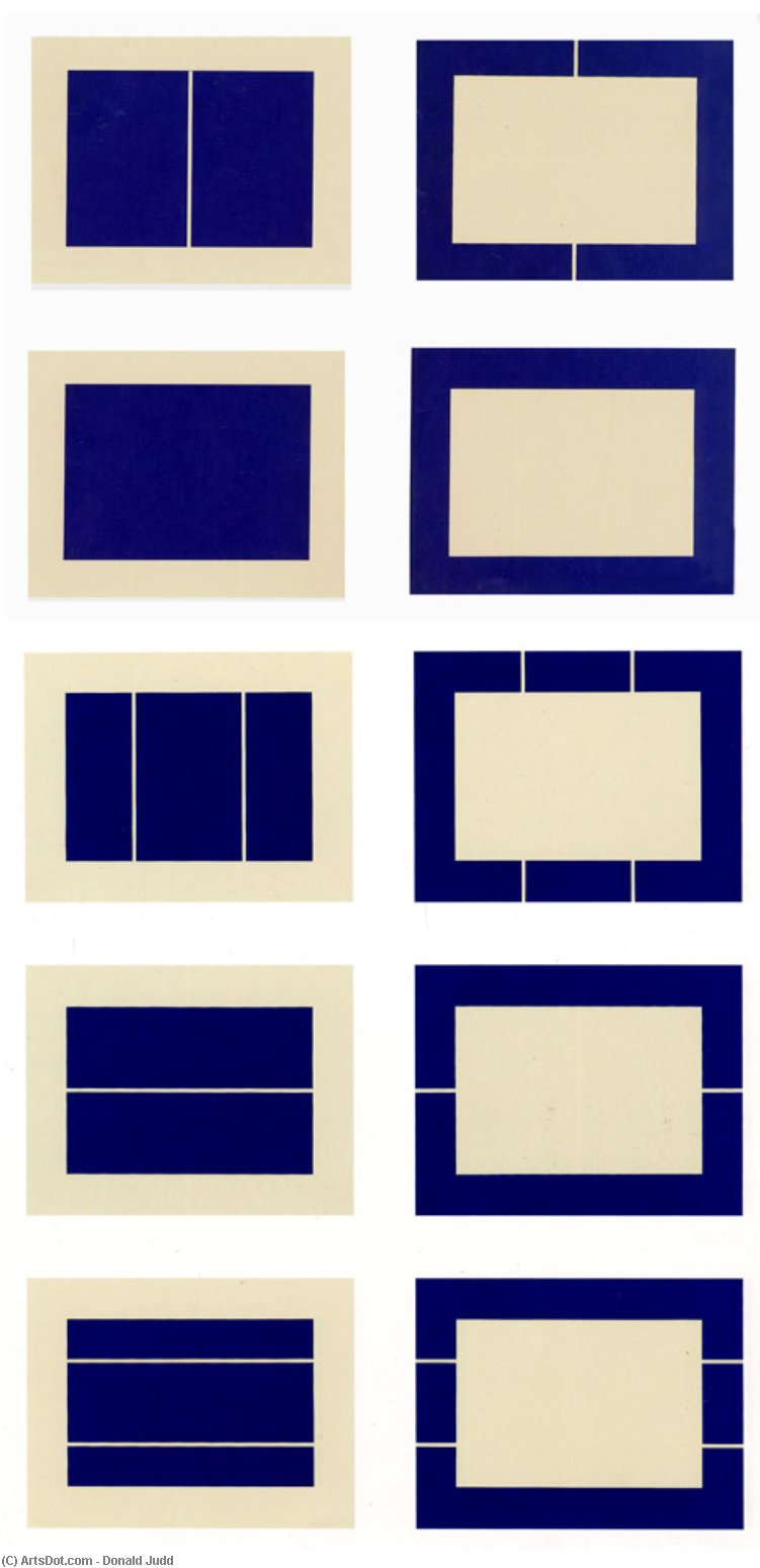 Untitled (S.- 167-176) od Donald Judd, olej na plátně, ručně malováno