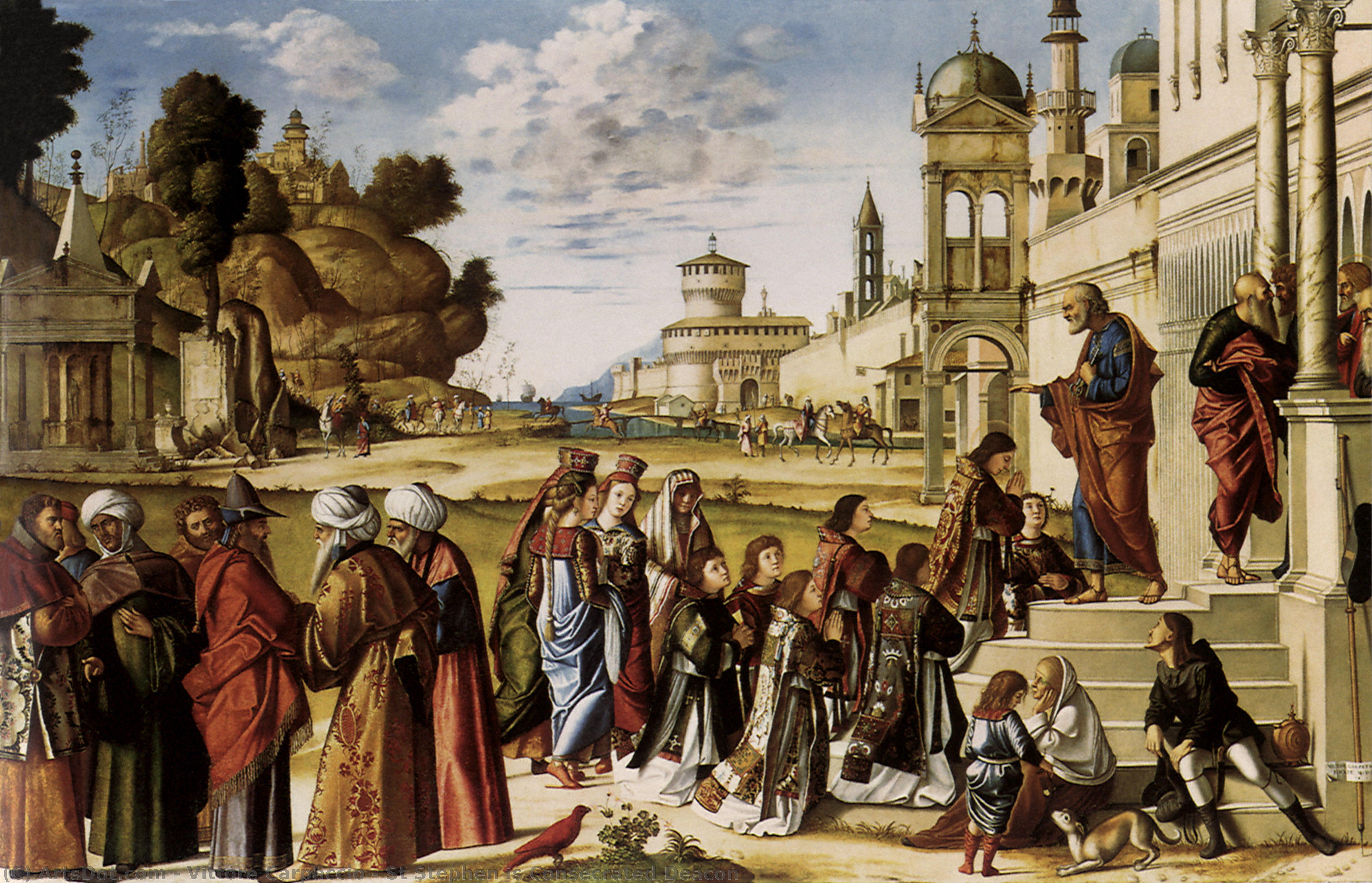 Der Heilige Stephan Wird Zum Diakon Geweiht — Vittore Carpaccio