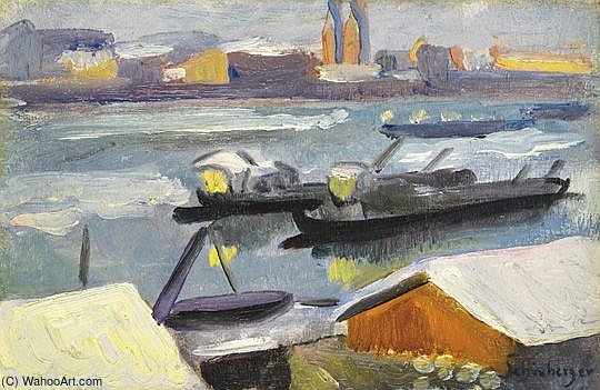 The Danube At Winter od Armand Schonberger, olej na plátně, ručně malováno