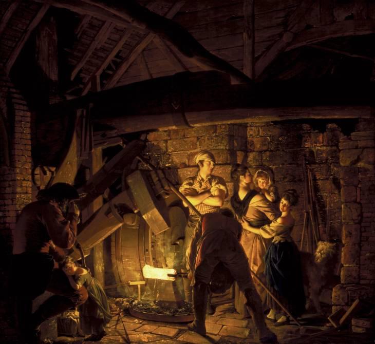 An Iron Forge — Joseph Wright Of Derby