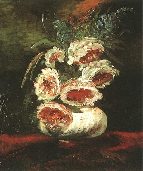 Vase With Peonies — Vincent Willem Van Gogh