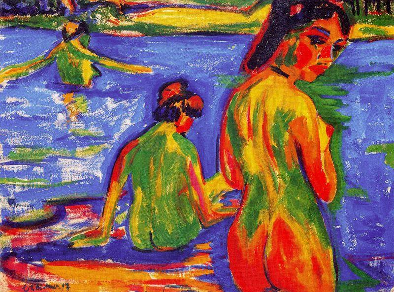 Les Baigneuses Au Lac — Ernst Ludwig Kirchner