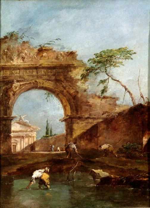 Landscape - Capriccio — Francesco Lazzaro Guardi