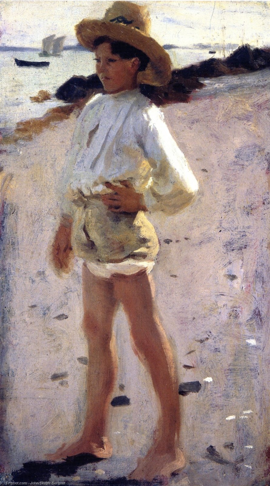 Stuudiil 'oyster Gatherers At Cancale' — John Singer Sargent
