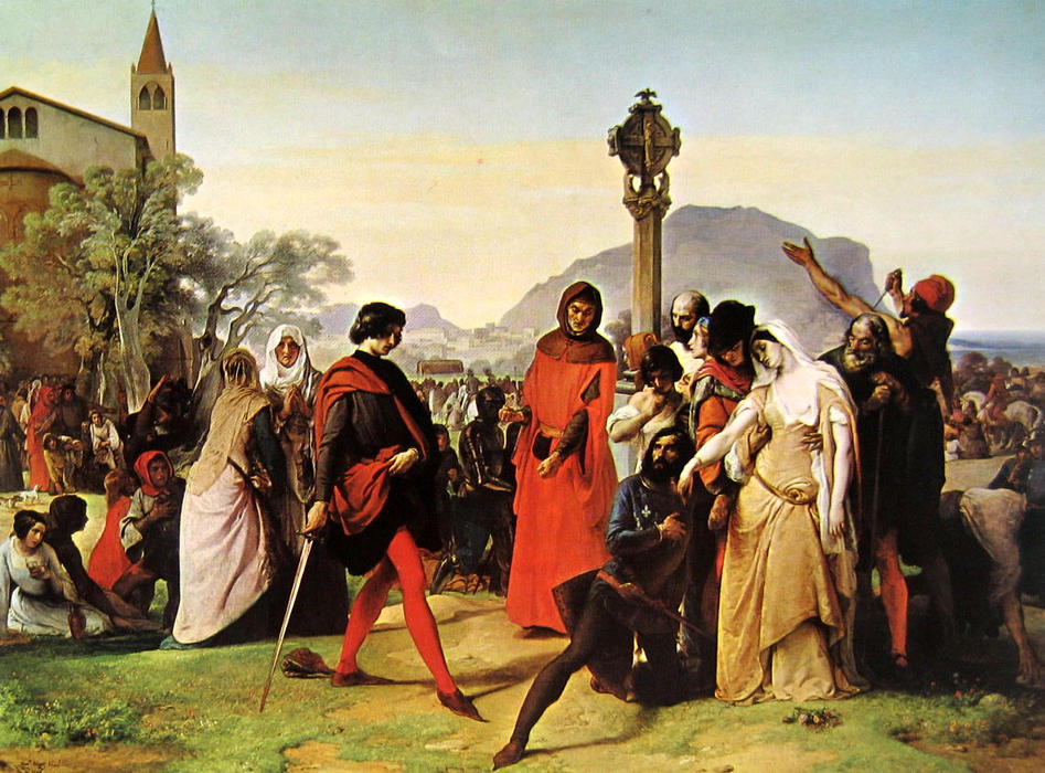Sicilian Vespers Scene 3 — Francesco Hayez
