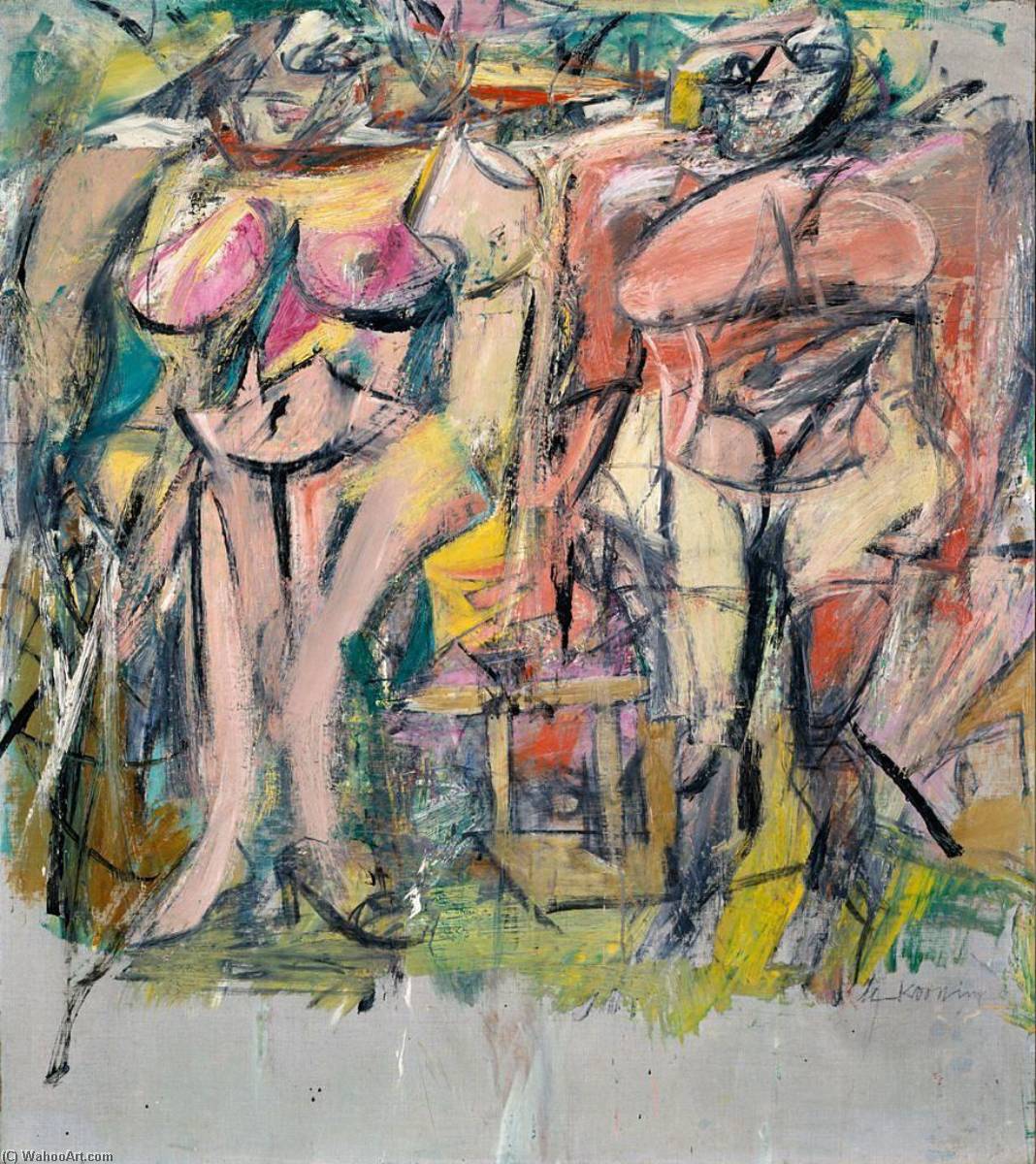İki Kadın Çayırlıkta — Willem De Kooning