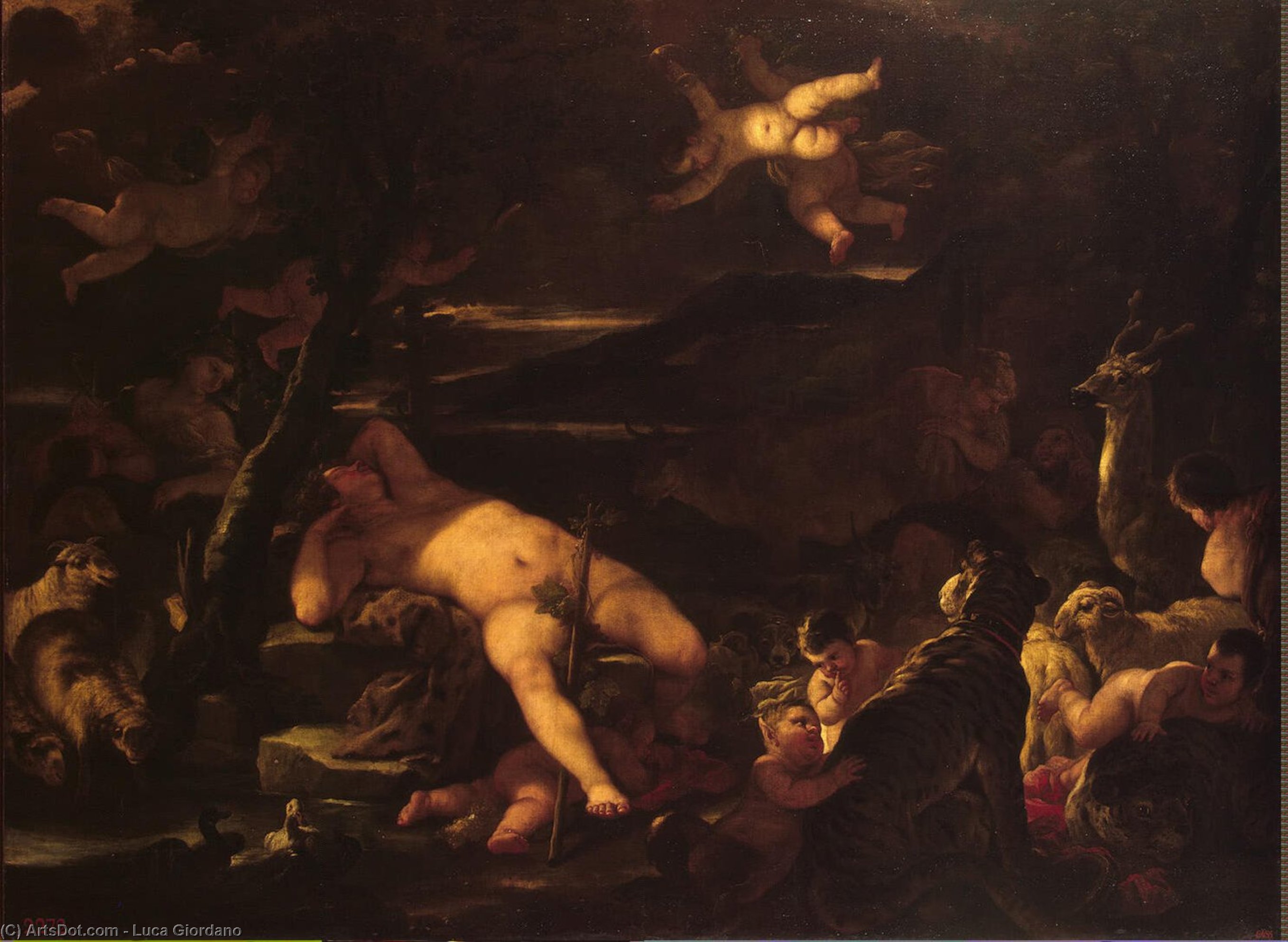 Bacchus Dormant — Luca Giordano
