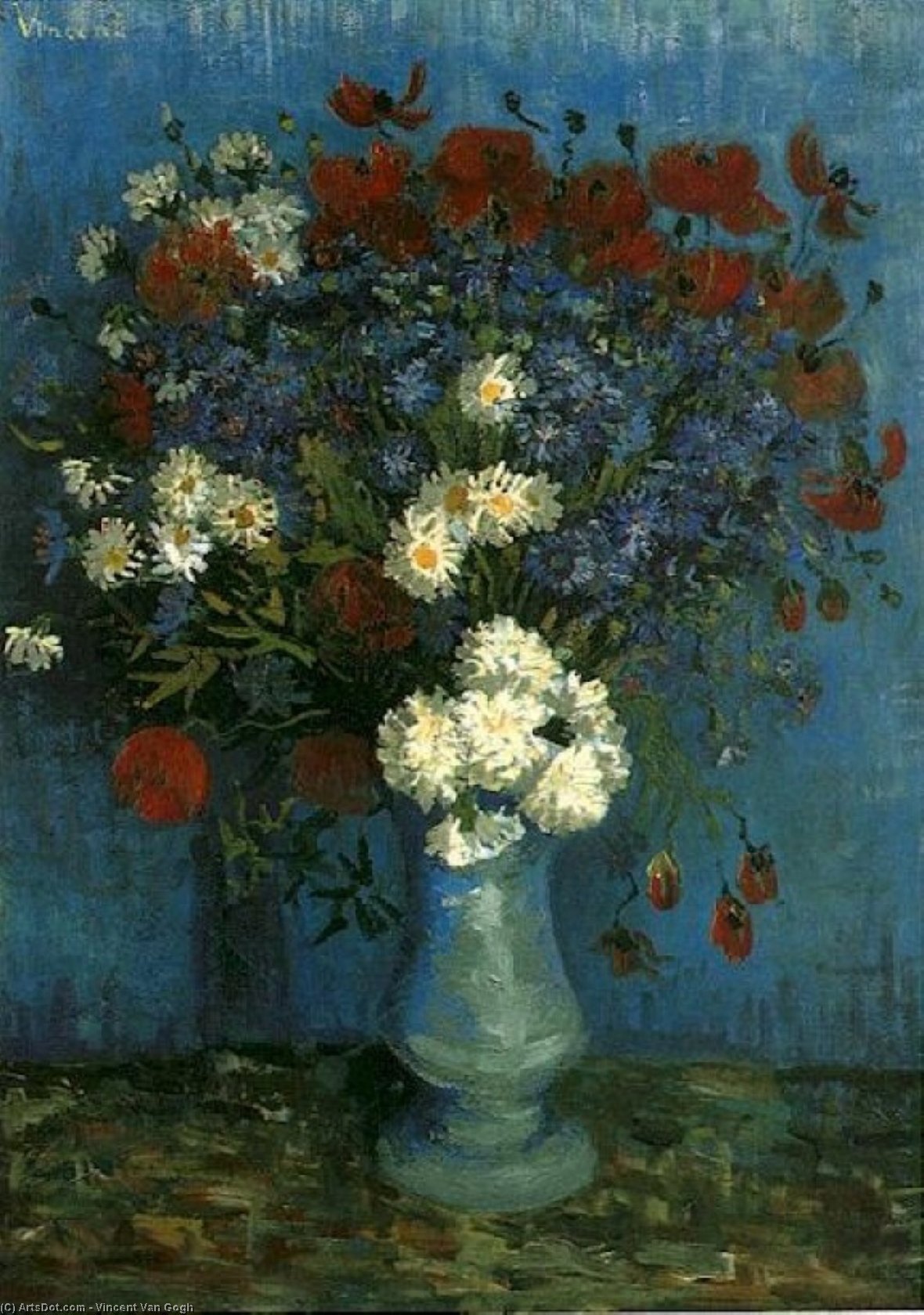 Still Life: Vase Con Cornflower E Papaveri — Vincent Willem Van Gogh