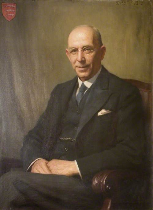 Arthur Porter, JP by Ernest Moore, oil on linen painted by hand