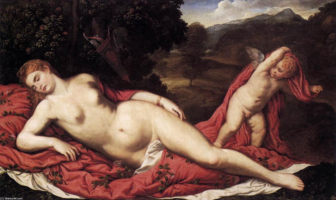 Sleeping Venus With Cupid — Paris Bordone