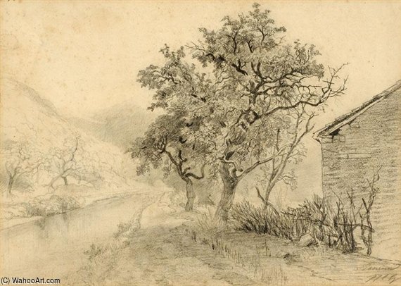 Trees Bordering A Brook — Paul Joseph Constantine Gabriel